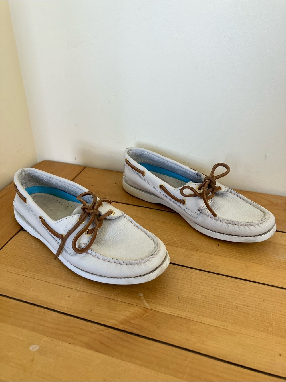Sperry Top-Sider Women’s Authentic Original 2 Eye Boat Shoes White Leather